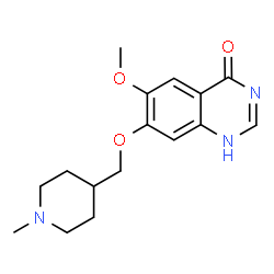ChemSpider 2D Image | 6-METHOXY-7-((1-METHYLPIPERIDIN-4-YL)METHOXY)QUINAZOLIN-4(3H)-ONE | C16H21N3O3