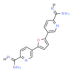 ChemSpider 2D Image | 5,5'-furan-2,5-diyldipyridine-2-carboximidamide | C16H14N6O