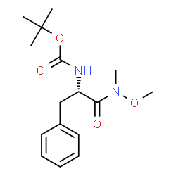 ChemSpider 2D Image | Nalpha-(tert-Butoxycarbonyl)-N-methoxy-N-methyl-L-phenylalaninamide | C16H24N2O4