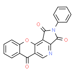 ChemSpider 2D Image | 2-Phenylchromeno[2,3-d]pyrrolo[3,4-b]pyridine-1,3,6(2H)-trione | C20H10N2O4