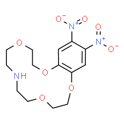 ChemSpider 2D Image | 15,16-Dinitro-2,3,6,7,8,9,11,12-octahydro-5H-1,4,10,13,7-benzotetraoxazacyclopentadecine | C14H19N3O8
