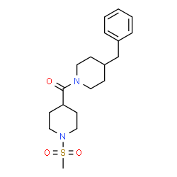 ChemSpider 2D Image | (4-Benzyl-1-piperidinyl)[1-(methylsulfonyl)-4-piperidinyl]methanone | C19H28N2O3S