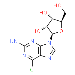 ChemSpider 2D Image | 2-Amino-6-chloropurine Riboside | C10H12ClN5O4