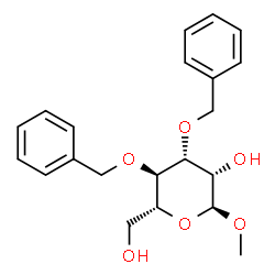 ChemSpider 2D Image | Methyl 3,4-di-O-benzyl-alpha-D-mannopyranoside | C21H26O6