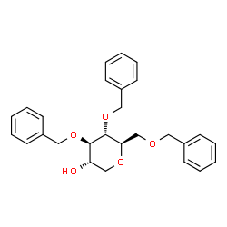 ChemSpider 2D Image | 1,5-Anhydro-3,4,6-tri-O-benzyl-D-glucitol | C27H30O5