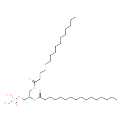 ChemSpider 2D Image | (2S)-3-(Phosphonooxy)-1,2-propanediyl dihexadecanoate | C35H69O8P