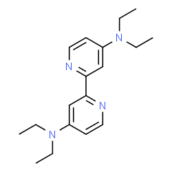 ChemSpider 2D Image | N,N,N',N'-Tetraethyl-2,2'-bipyridine-4,4'-diamine | C18H26N4