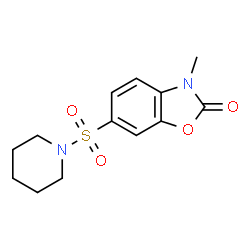 ChemSpider 2D Image | 3-Methyl-6-(piperidine-1-sulfonyl)-3H-benzooxazol-2-one | C13H16N2O4S