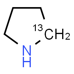 ChemSpider 2D Image | (2-~13~C)Pyrrolidine | C313CH9N