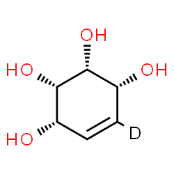 ChemSpider 2D Image | (1S,2S,3R,4R)-(5-~2~H)-5-Cyclohexene-1,2,3,4-tetrol | C6H9DO4