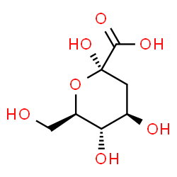 ChemSpider 2D Image | (6R)-3-Deoxy-6-(hydroxymethyl)-alpha-D-threo-hex-2-ulopyranosonic acid | C7H12O7