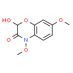 ChemSpider 2D Image | 2-Hydroxy-4,7-dimethoxy-2H-1,4-benzoxazin-3(4H)-one | C10H11NO5