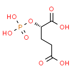 ChemSpider 2D Image | (2S)-2-(Phosphonooxy)pentanedioic acid | C5H9O8P