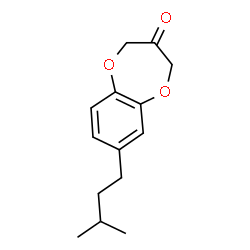 ChemSpider 2D Image | 7-(3-Methylbutyl)-2H-1,5-benzodioxepin-3(4H)-one | C14H18O3