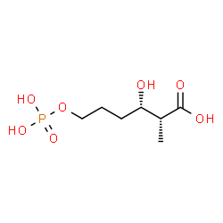 ChemSpider 2D Image | (2R,3S)-3-Hydroxy-2-methyl-6-(phosphonooxy)hexanoic acid | C7H15O7P