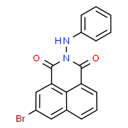 ChemSpider 2D Image | 5-Bromo-2-phenylamino-benzo[de]isoquinoline-1,3-dione | C18H11BrN2O2