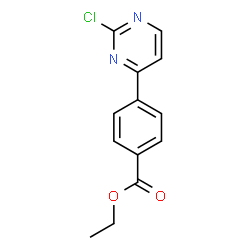 ChemSpider 2D Image | Ethyl 4-(2-chloro-4-pyrimidinyl)benzoate | C13H11ClN2O2