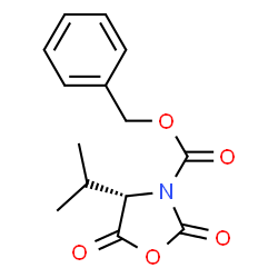 ChemSpider 2D Image | (S)-3-(Benzyloxycarbonyl)-4-isopropyl-2,5-oxazolidinedione | C14H15NO5