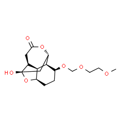 ChemSpider 2D Image | (1S,2R,3R,4S,7R,9S,11S)-9-Hydroxy-4-[(2-methoxyethoxy)methoxy]-8,12-dioxatetracyclo[7.5.0.0~2,7~.0~3,11~]tetradecan-13-one | C16H24O7