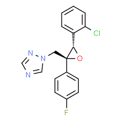 ChemSpider 2D Image | 1-{[(2S,3S)-3-(2-Chlorophenyl)-2-(4-fluorophenyl)-2-oxiranyl]methyl}-1H-1,2,4-triazole | C17H13ClFN3O