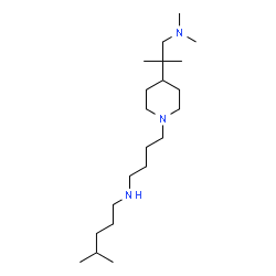 ChemSpider 2D Image | N-(4-{4-[1-(Dimethylamino)-2-methyl-2-propanyl]-1-piperidinyl}butyl)-4-methyl-1-pentanamine | C21H45N3
