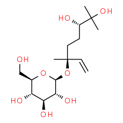 ChemSpider 2D Image | (3S,6S)-6,7-Dihydroxy-3,7-dimethyl-1-octen-3-yl beta-D-glucopyranoside | C16H30O8
