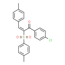 ChemSpider 2D Image | (2E)-1-(4-Chlorophenyl)-3-(4-methylphenyl)-2-[(4-methylphenyl)sulfonyl]-2-propen-1-one | C23H19ClO3S