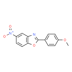 ChemSpider 2D Image | 2-(4-Methoxy-phenyl)-5-nitro-benzooxazole | C14H10N2O4