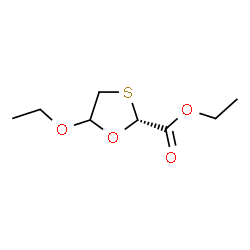 ChemSpider 2D Image | Ethyl (2R)-5-ethoxy-1,3-oxathiolane-2-carboxylate | C8H14O4S