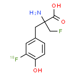 ChemSpider 2D Image | 3-(~18~F)Fluoro-alpha-(fluoromethyl)tyrosine | C10H11F18FNO3