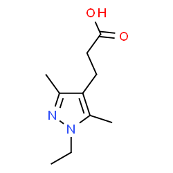 ChemSpider 2D Image | 3-(1-ethyl-3,5-dimethylpyrazol-4-yl)propanoic acid | C10H16N2O2