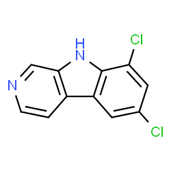 ChemSpider 2D Image | 6,8-Dichloro-9H-beta-carboline | C11H6Cl2N2