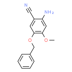 ChemSpider 2D Image | 2-Amino-5-(benzyloxy)-4-methoxybenzonitrile | C15H14N2O2