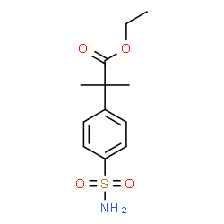 ChemSpider 2D Image | Ethyl 2-methyl-2-(4-sulfamoylphenyl)propanoate | C12H17NO4S