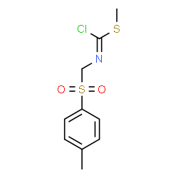 ChemSpider 2D Image | Methyl {[(4-methylphenyl)sulfonyl]methyl}carbonochloridimidothioate | C10H12ClNO2S2