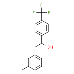 ChemSpider 2D Image | 2-(3-Methylphenyl)-1-[4-(trifluoromethyl)phenyl]ethanol | C16H15F3O