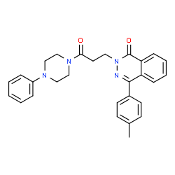 ChemSpider 2D Image | 2-[3-Oxo-3-(4-phenyl-piperazin-1-yl)-propyl]-4-p-tolyl-2H-phthalazin-1-one | C28H28N4O2