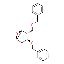 ChemSpider 2D Image | (1S,2R,3S,5R)-3-(Benzyloxy)-2-((benzyloxy)methyl)-6-oxabicyclo[3.1.0]hexane | C20H22O3