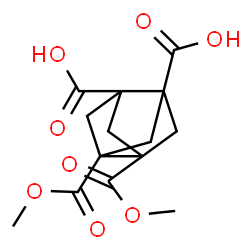 ChemSpider 2D Image | 3,7-Bis(methoxycarbonyl)tricyclo[3.3.0.0~3,7~]octane-1,5-dicarboxylic acid | C14H16O8