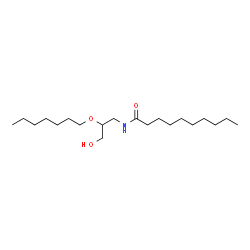 ChemSpider 2D Image | N-[2-(Heptyloxy)-3-hydroxypropyl]decanamide | C20H41NO3