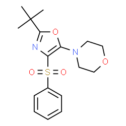 ChemSpider 2D Image | 4-(4-Benzenesulfonyl-2-tert-butyl-oxazol-5-yl)-morpholine | C17H22N2O4S