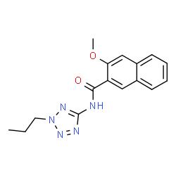 ChemSpider 2D Image | 3-Methoxy-N-(2-propyl-2H-tetrazol-5-yl)-2-naphthamide | C16H17N5O2