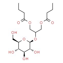 ChemSpider 2D Image | 2-(beta-D-Glucopyranosyloxy)-1,3-propanediyl dibutanoate | C17H30O10