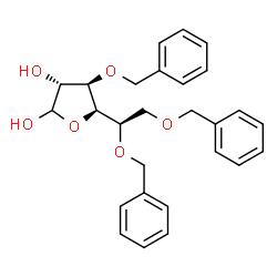 ChemSpider 2D Image | 3,5,6-Tri-O-benzyl-D-glucofuranose | C27H30O6