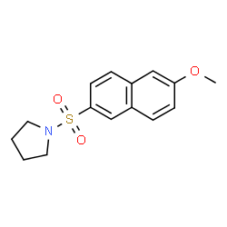 ChemSpider 2D Image | 1-[(6-Methoxy-2-naphthyl)sulfonyl]pyrrolidine | C15H17NO3S