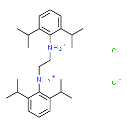 ChemSpider 2D Image | N,N'-Bis(2,6-diisopropylphenyl)-1,2-ethanediaminium dichloride | C26H42Cl2N2