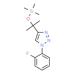 ChemSpider 2D Image | 1-(2-Fluorophenyl)-4-{2-[(trimethylsilyl)oxy]-2-propanyl}-1H-1,2,3-triazole | C14H20FN3OSi