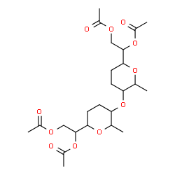 ChemSpider 2D Image | Oxybis[(6-methyltetrahydro-2H-pyran-5,2-diyl)-1,1,2-ethanetriyl] tetraacetate | C24H38O11