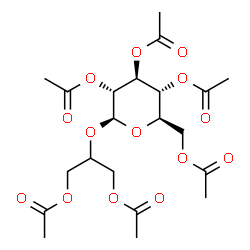 ChemSpider 2D Image | 2-[(2,3,4,6-Tetra-O-acetyl-beta-D-glucopyranosyl)oxy]-1,3-propanediyl diacetate | C21H30O14