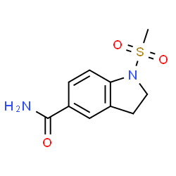 ChemSpider 2D Image | 1-(Methylsulfonyl)-5-indolinecarboxamide | C10H12N2O3S